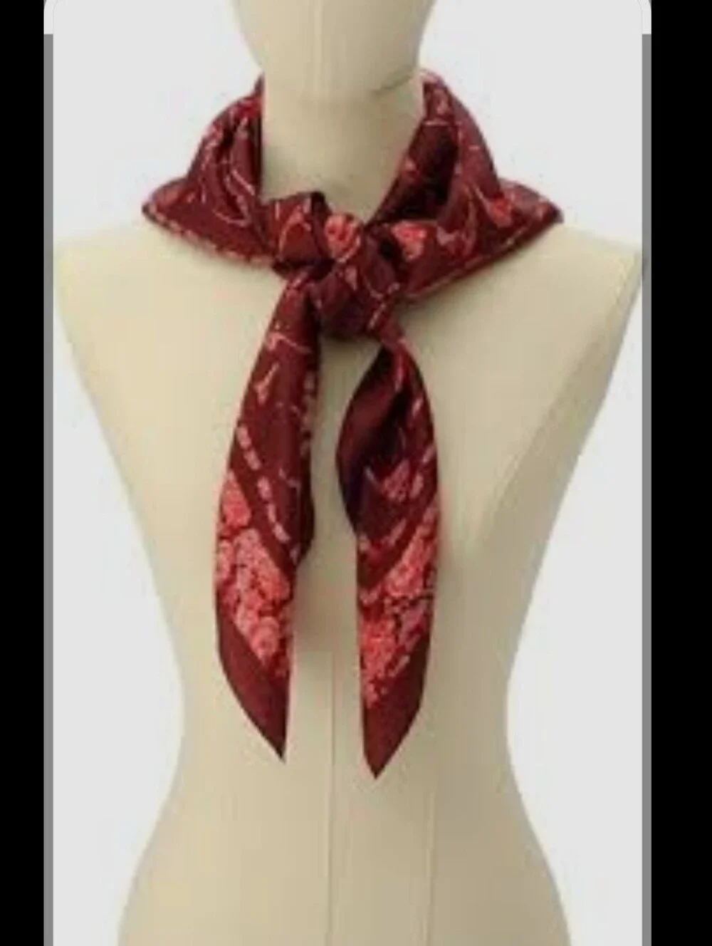Coach Rose Red/Pink Floral Signature Silk Scarf NWT